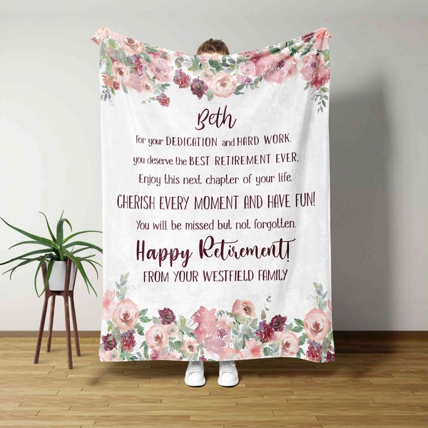 Retirement Blanket Etsy