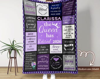 Custom Retirement Rules Blanket, Farewell Gift, Blanket For Retirement, Best Retirement Gifts Ideas, Blanket For Partner, Retirement Blanket