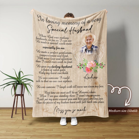 In Loving Memory Blanket Memorial Blanket Angel Blanket Custom Photo Blanket Funeral Memorial Gift Sympathy Gift for Funeral Etsy Canada