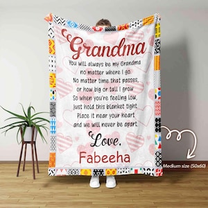 Personalisierte Oma Decke, Oma Decke, Herz Decke, Familien Decke, Decke für Oma, Benutzerdefinierte Namen Decke, Oma Geschenk