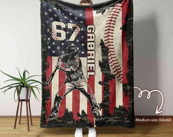 Personalized Baseball Blanket, Baseball Player Blanket, Baseball Blanket, Custom Name & Number Baseball Blankets, Baseball Team Gifts