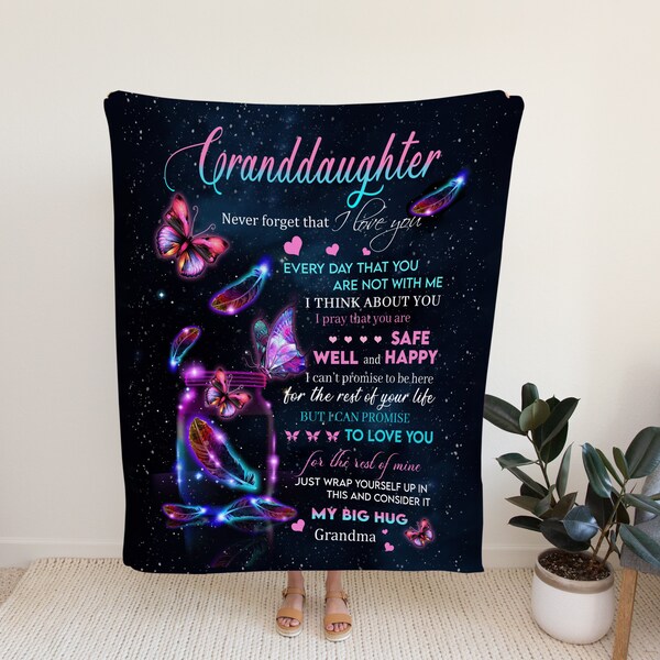 Custom Photo To My Special Granddaughter - Family Personalized Custom Blanket - Christmas Gift From Mom, Grandma