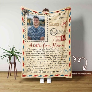 Manta con Carta del Cielo, Manta con Carta, Manta Conmemorativa, Manta con Imagen Personalizada