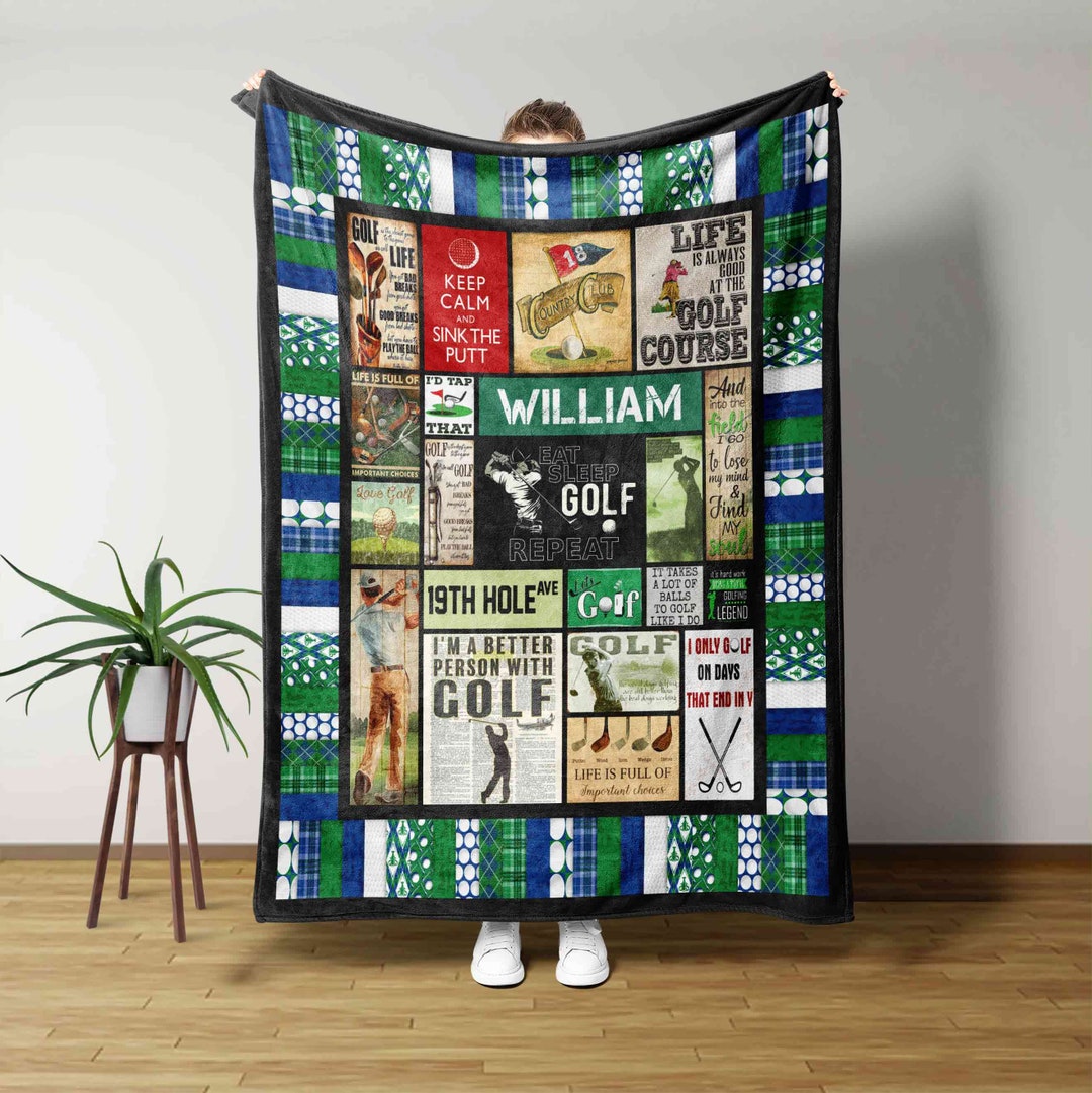 Personalized Golf Blanket, Golf Blanket, Blanket for Golfer, Golf Lover
