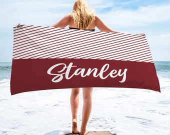 Toallas de playa a rayas, Toallas de playa personalizadas, Toallas de playa personalizadas, Toallas de playa en oferta, Toallas de playa con monograma