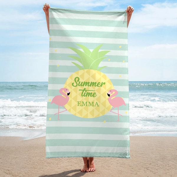 Pineapple Beach Towels, Personalized Beach Towel for Adult, Custom Beach Towels, Beach Towels on sale, Pool Towels