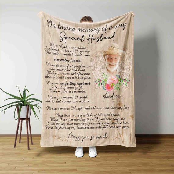 Memorial Blanket - In Loving Memories Custom Photo Blanket Memorial