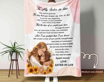 Gemütliche Flanell-Decke Als Geschenk Für Die Schwester – Mit Mond & Sternen Design, 127 X 152 Cm