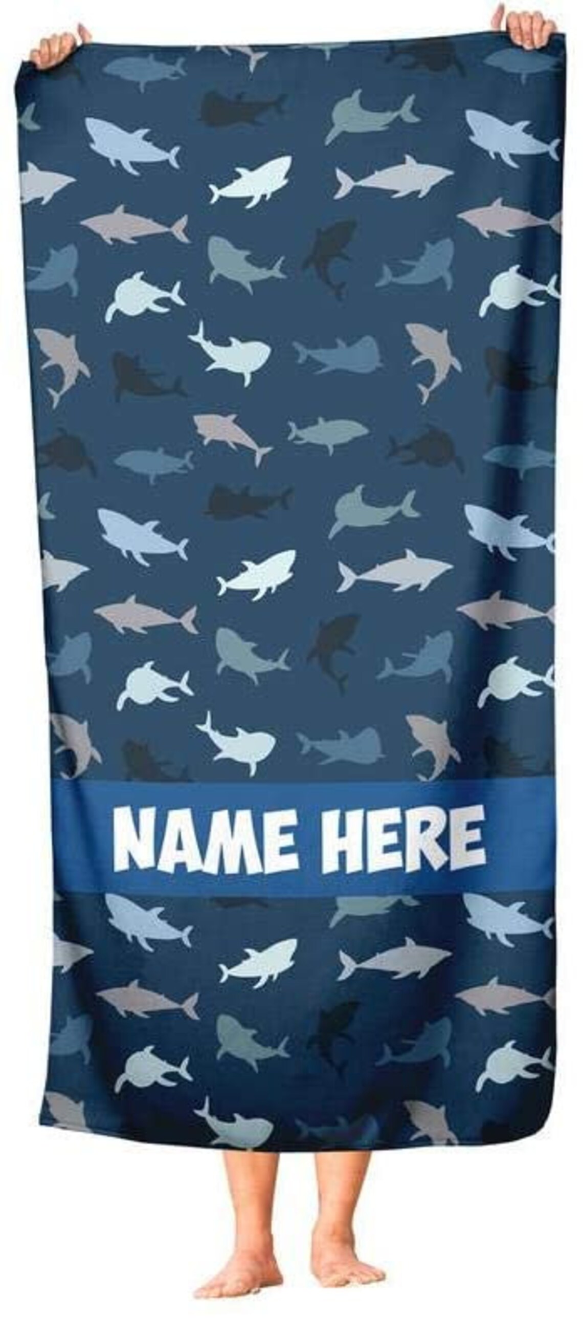 Shark Beach Towel Personalized Beach Towels Whale Shark Etsy