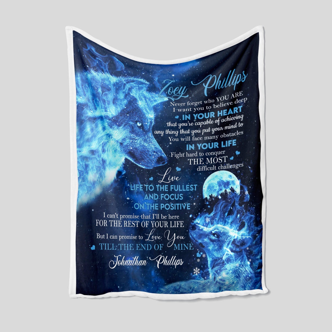 To My Son Blanket Wolves Blanket Blanket for Son Family Etsy