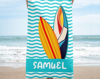 Surfing Beach Towel, Personalized Beach Towels, Custom Beach Towels, Beach Towels on sale, Pool Towels