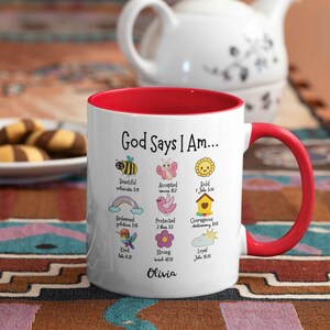 Christmas Mug, God Say I Am Mug, Custom Name Mug, Religious Coffee Mug ...