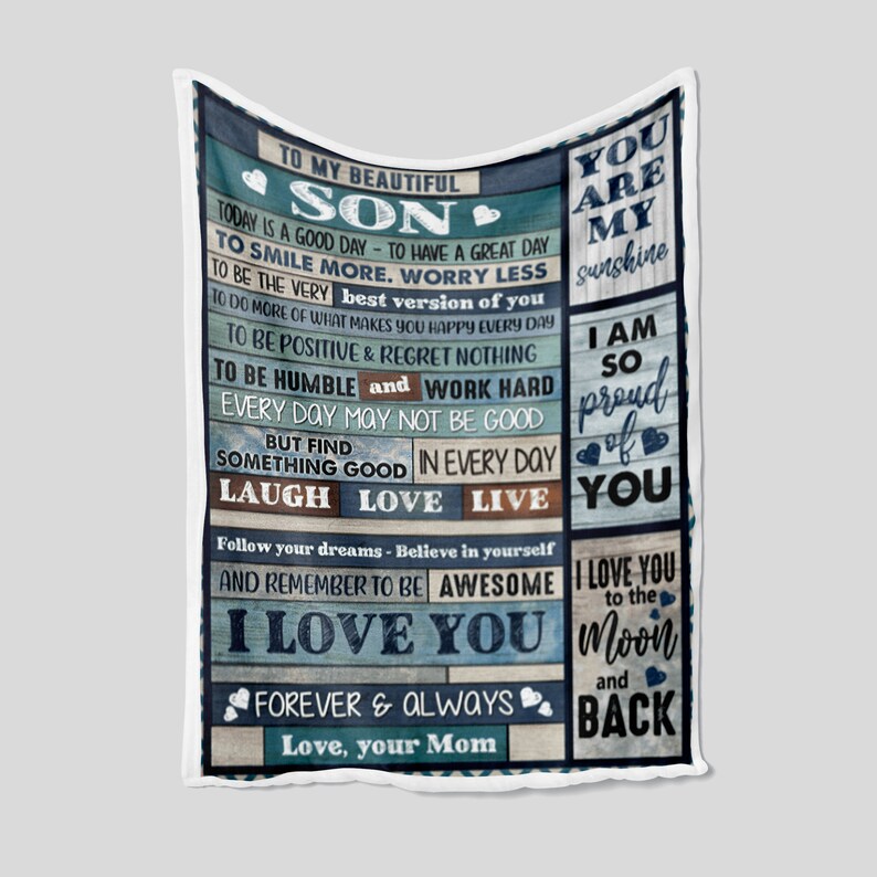 To My Son Blanket Personalized Name Blanket Family Blanket Etsy