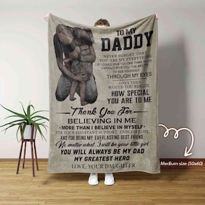 Manta para papá, manta para padre e hija, manta familiar, manta polar para papá - Mantas para niñas