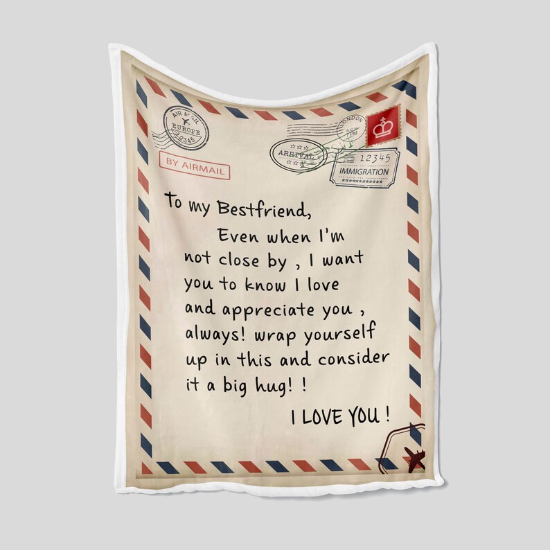 To My Best Friend Blanket Personalized Name Blanket Family Etsy