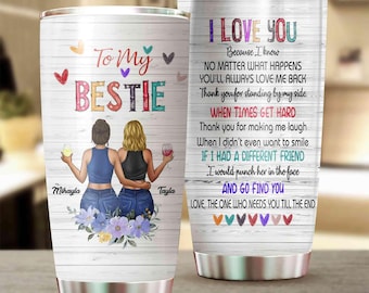 Personalisierter Bester Freund Becher, für meine Bestie Lustige Geschenktasse für Frauen, benutzerdefinierte BFF Becher Freundschaftsgeschenk, Bestie Geschenk, benutzerdefinierter Name Becher