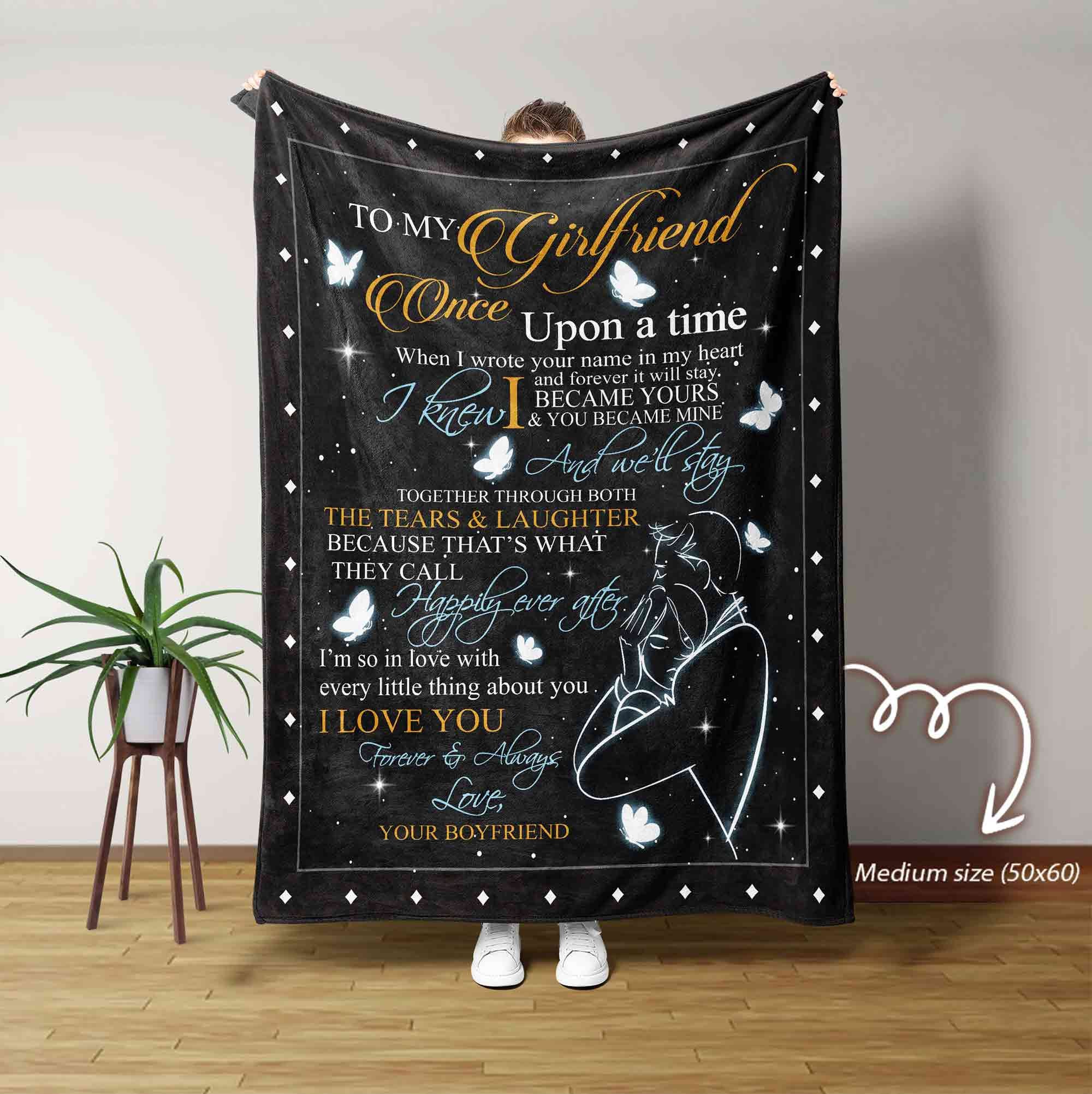 To My Girlfriend Blanket, Personalized Name Blanket, Blanket For Love, Wedding Anniversary Blanket, Couple Blanket, Blanket For Gift