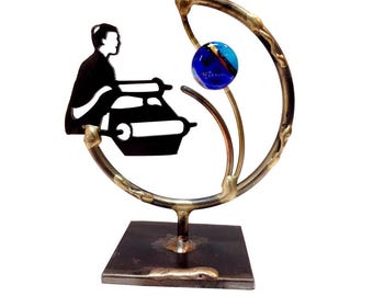 Gary Rosenthal Metal Laser Cut Bar Mitzvah Sculpture - Traditions Jewish Gifts