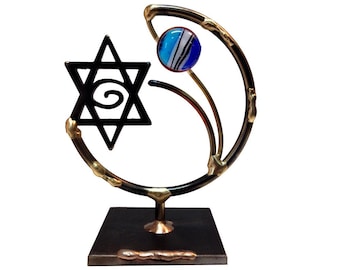 Gary Rosenthal Metal Laser Cut Jewish Star Sculpture - Traditions Jewish Gifts