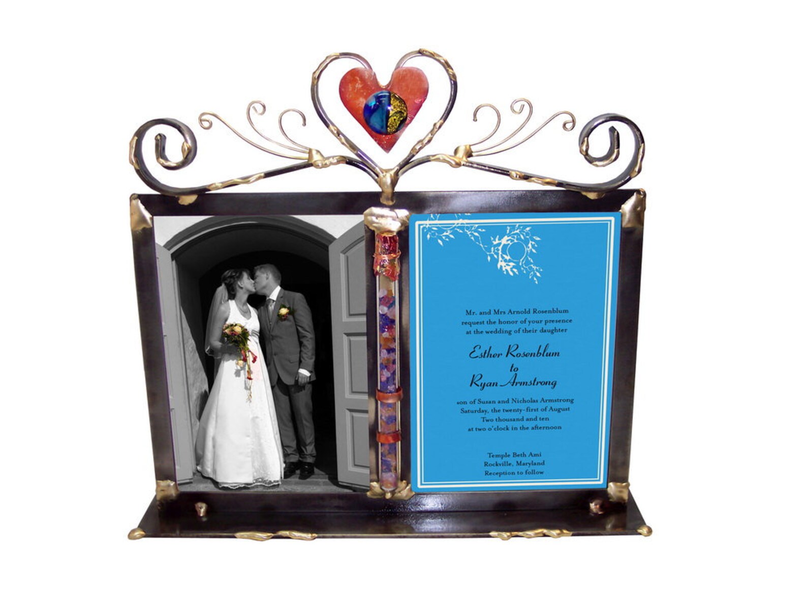 Gary Rosenthal Double Wedding Glass Picture Frame Traditions Etsy