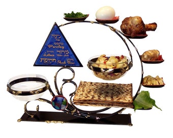 Gary Rosenthal Ultimate Seder Plate Combo - Traditions Jewish Gifts