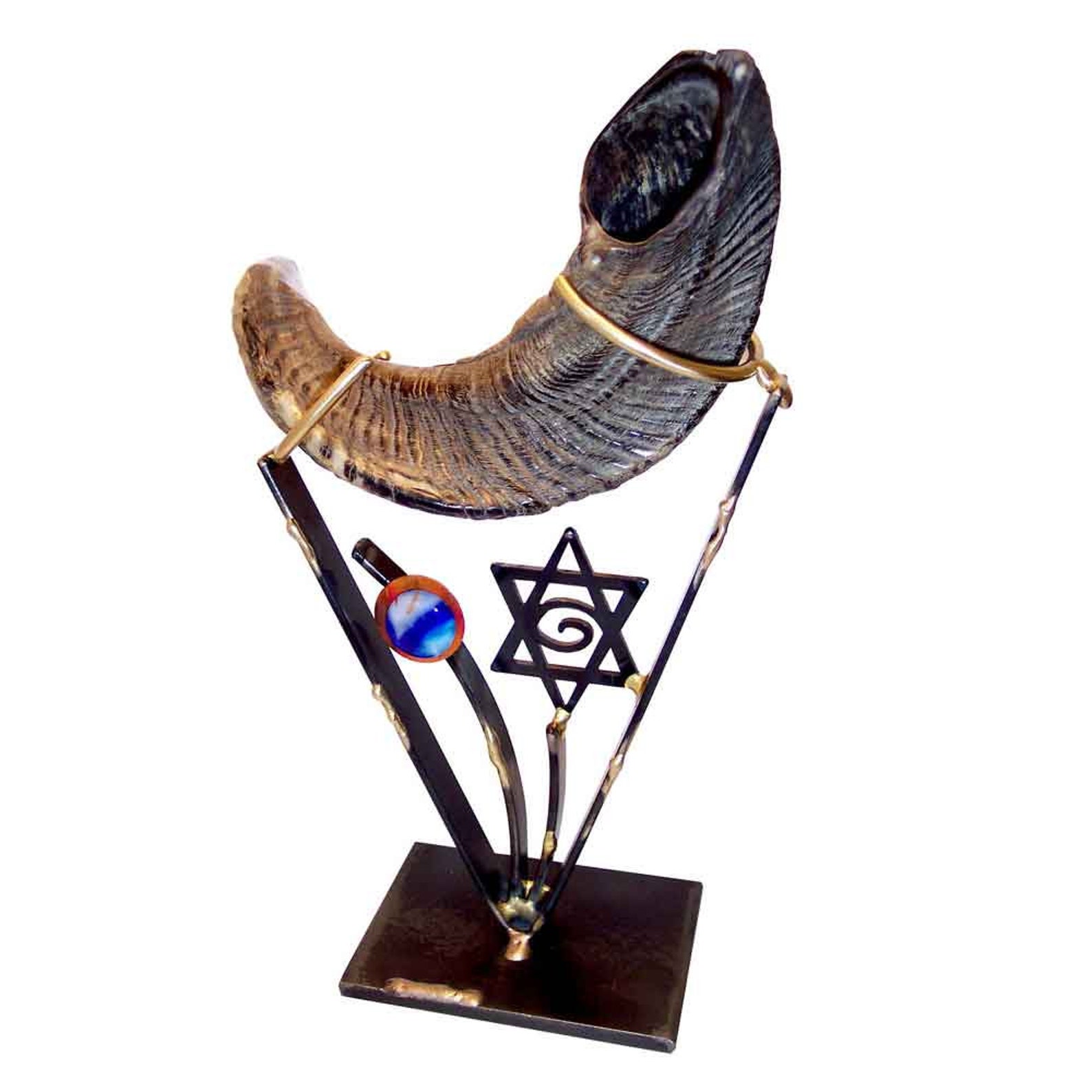 Gary Rosenthal Small Shofar Stand Traditions Jewish Gifts Etsy
