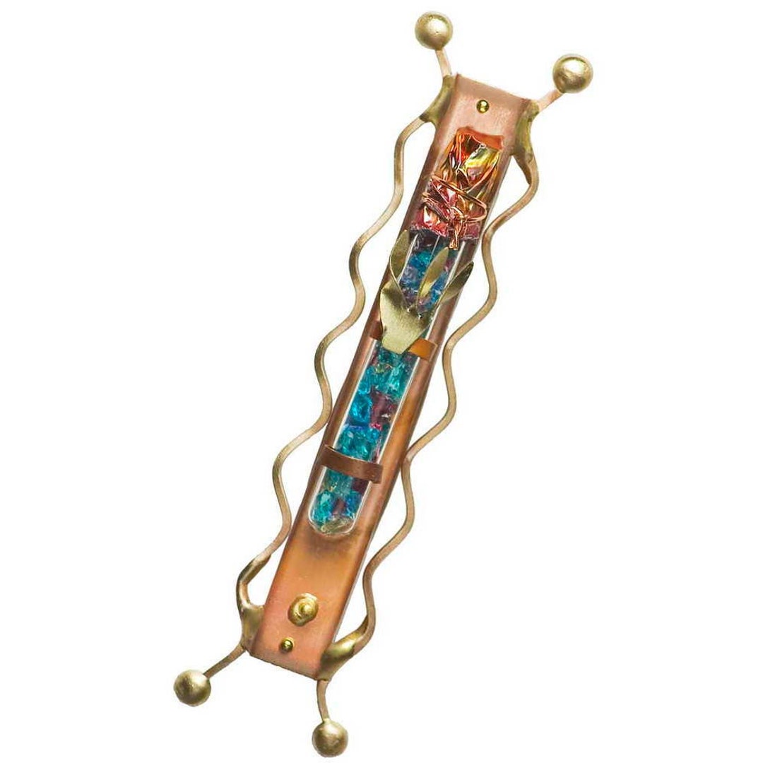 Gary Rosenthal Copper Wedding Glass Mezuzah Traditions Jewish Gifts - Etsy
