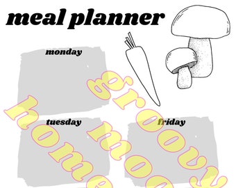 Printable Meal Planner - DIGITAL DOWNLOAD