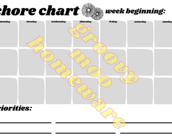 Weekly Cleaning Schedule A4, INSTANT DOWNLOAD, Cleaning Rota, Housework ...