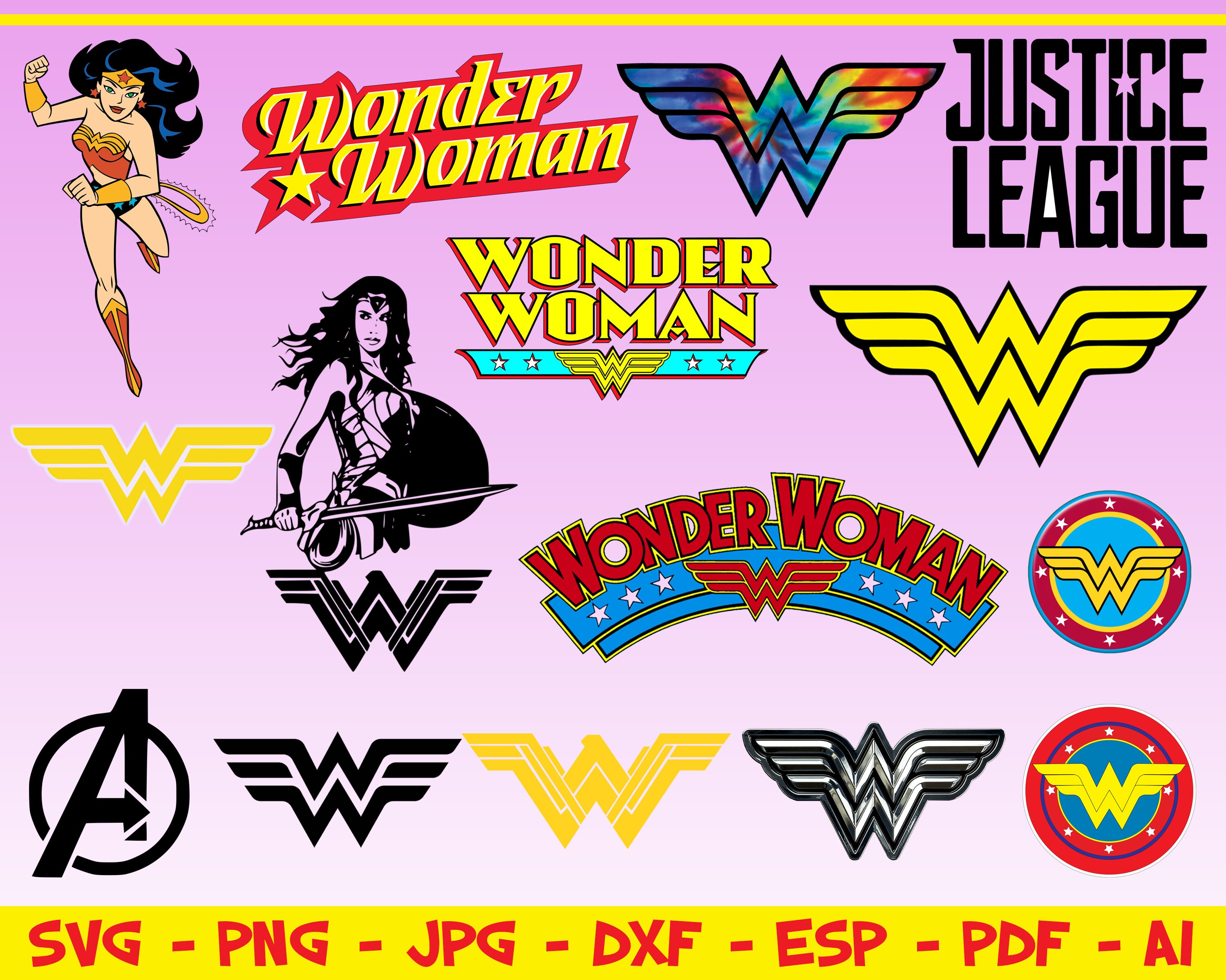 Wonder Woman Crown Logo SVG PNG DXF for Cut files Cricut | Etsy
