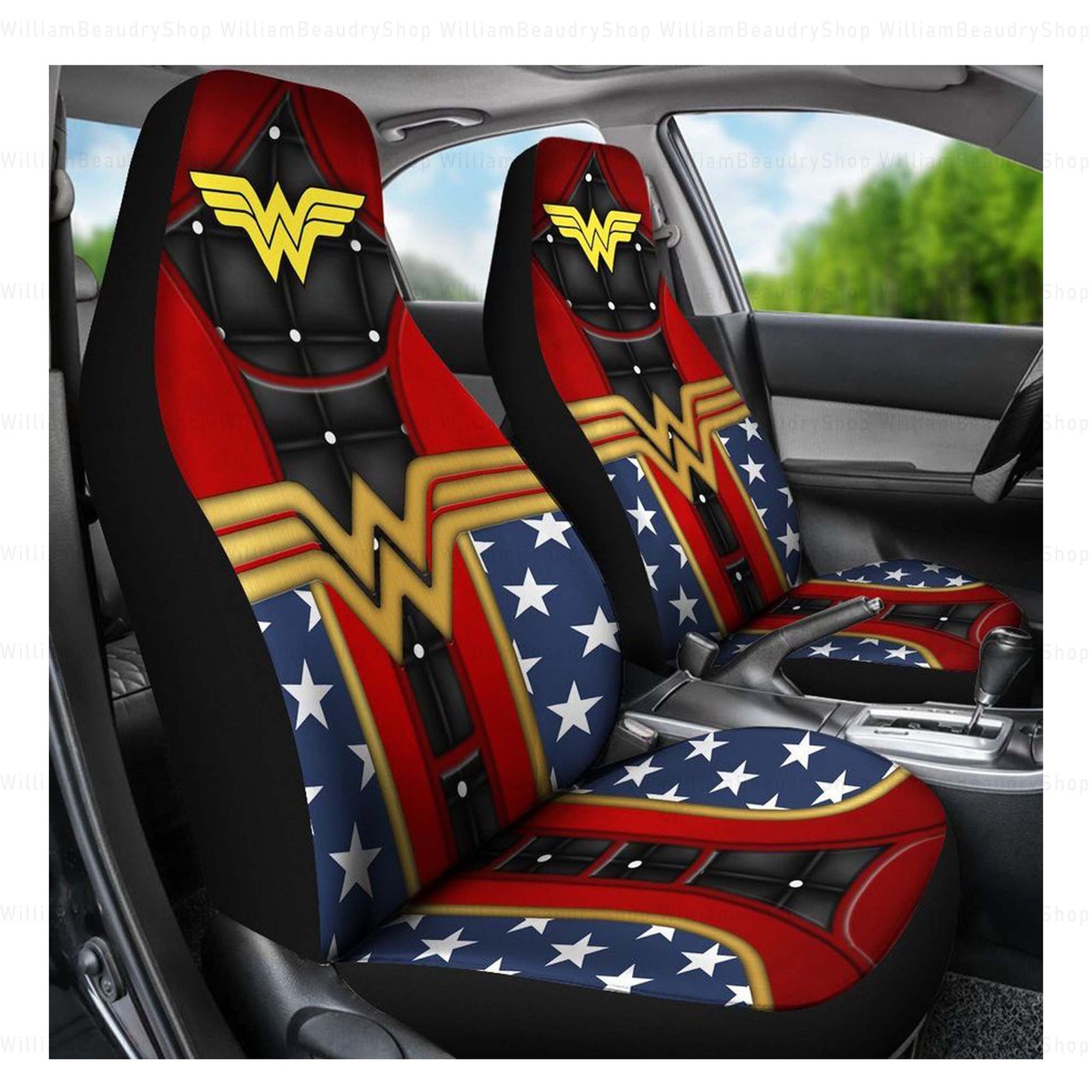 Wonder Woman Car Seat Cover Wonder Woman Gifts Marvel Car Etsy