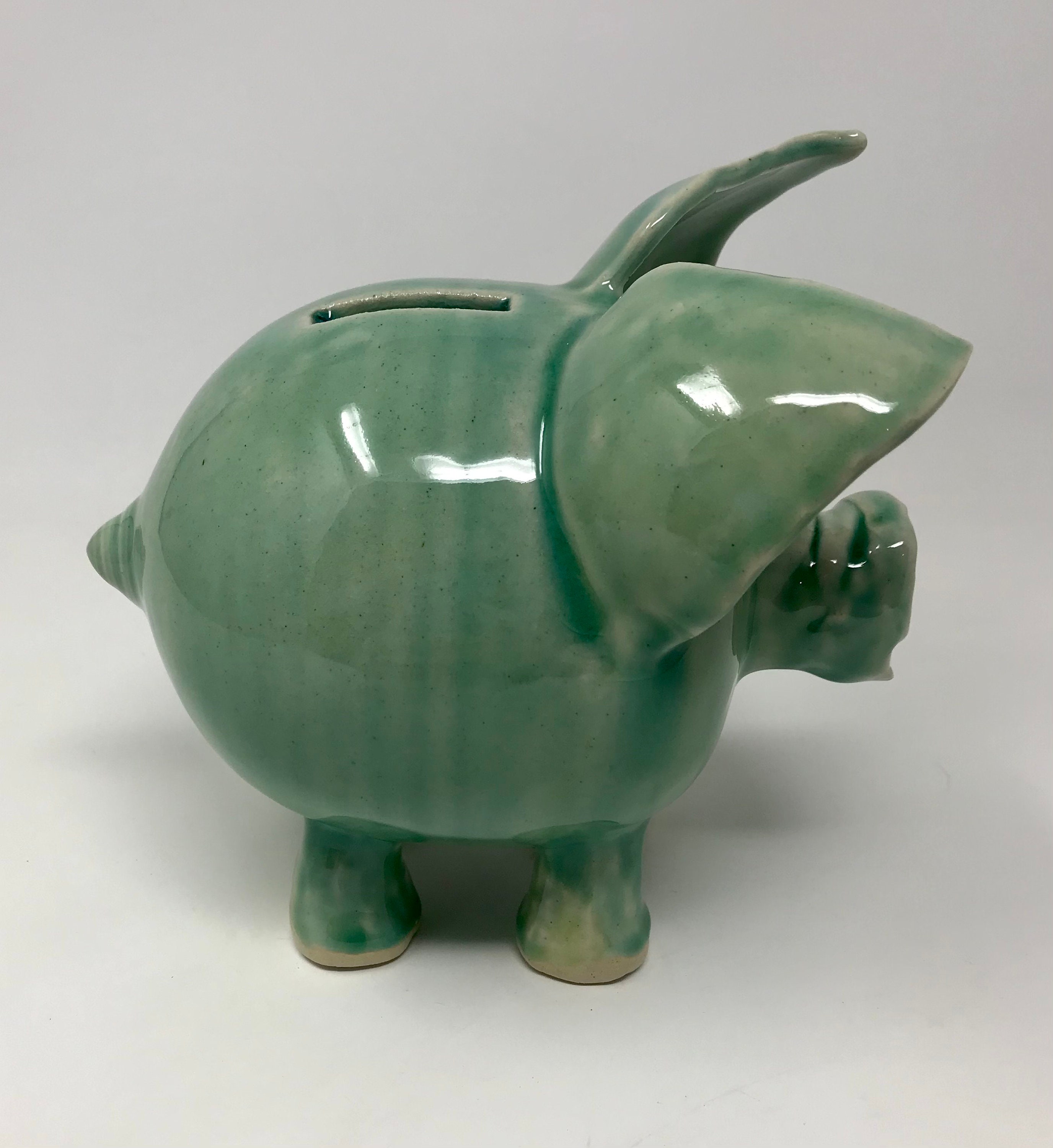 Piggy Bank Green Piggy Bank Green Bank Etsy