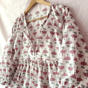 Block Print Kleid,Indisches Baumwollkleid,NooWork,Baumwollblockdruck,Handblockkleid,Baumwollblockdruck,50er Jahre Baumwollkleid,50er Jahre,