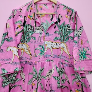 Robe indienne,Robe en coton,Robe à imprimé block,Robe en plumes d&#39;oie,Robe longue d&#39;été,Robe indienne en coton,Robe imprimée main,robe longue,robe d&#39;été,Cadeau