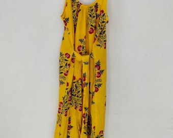 Handblock Print Cotton Dress: Bohemian Summer Slip Dress