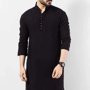 Men's Kurta Black Men's Kurta Design Men's Kurta - Etsy