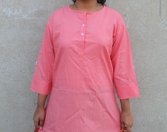Handmade cotton kurti womens cotton kurti indian designer kurti summer cotton kurti indian top tunic ethnic dress traditional cotton womens