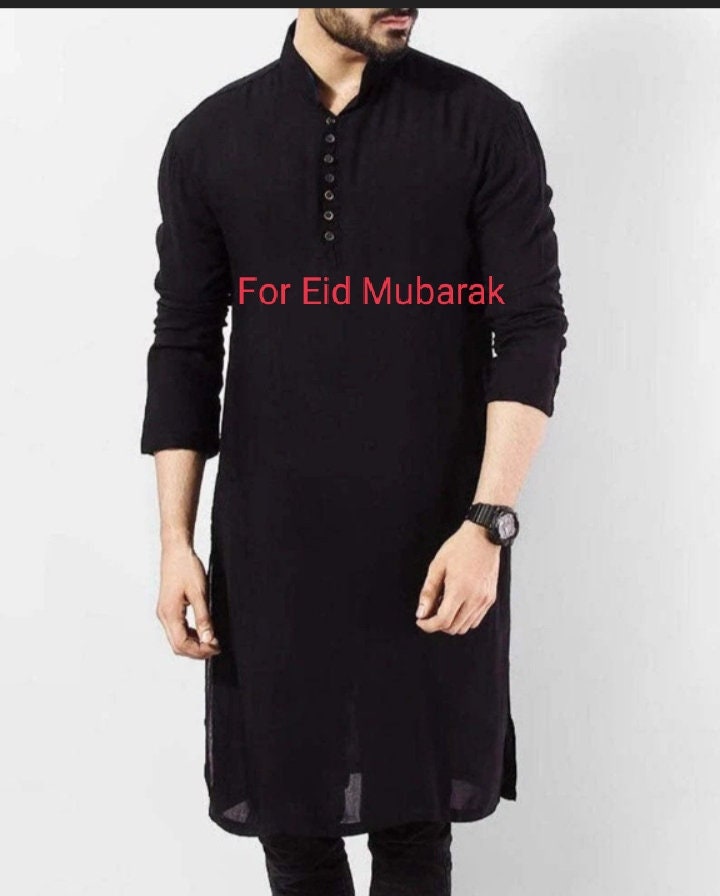 Men s Kurta Black White With Matching Pajama. and Other Colour Matching Kurta Pajama Etsy Canada
