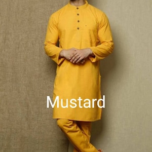 Indian men&#39;s kurta 100% cotton kurta solid. Pativayar kurta S - 7XL all color avelebal