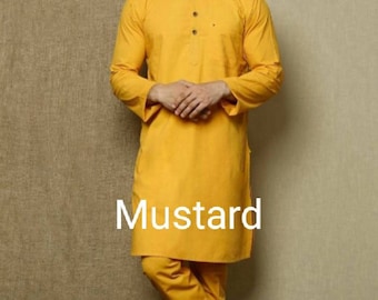 Indian men's kurta 100% cotton kurta solid. Pativayar kurta S - 7XL all color avelebal