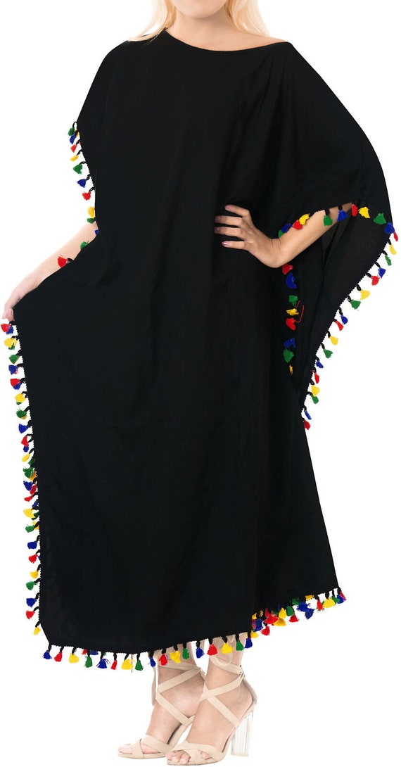 Black Kaftan Dress Caftan Maxi Dress Loose fitting Etsy