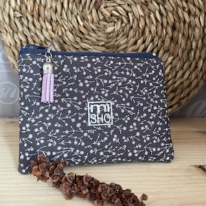 Pochette, portamonete in tessuto Liberty, pochette con cerniera, idea regalo, regalo donna
