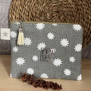 Pochette media, portamonete in tessuto Liberty, pochette con cerniera, idea regalo