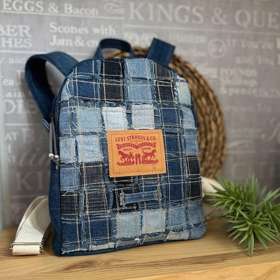 jean mini backpack Everyday Bring this silhouette on any trip for a chic Main One Quilted Denim Mini