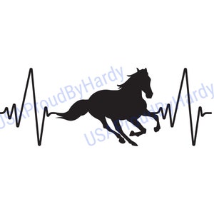 Horse Heartbeat - Horses Are Life - SVG Digital File - Digital File - Digital Download - Perfect for Cricut - Great for a car decal