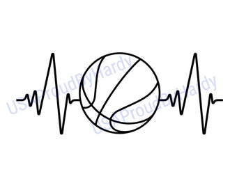 Basketball Heartbeat - Basketball is life - SVG Digital File - Digital File - Digital Download - Perfect for Cricut - Great for a car decal
