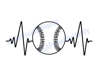 Baseball Heartbeat - Baseball is life - SVG Digital File - Digital File - Digital Download - Perfect for Cricut - Great for a car decal
