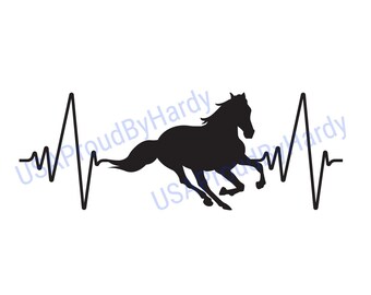 Horse Heartbeat - Horses Are Life - SVG Digital File - Digital File - Digital Download - Perfect for Cricut - Great for a car decal