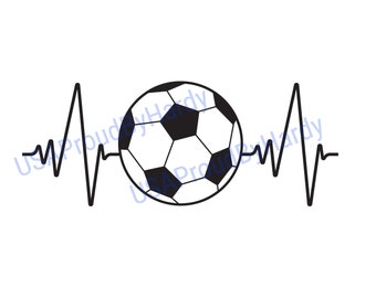 Soccer Heartbeat - Soccer is life- SVG Digital File - Digital File - Digital Download - Perfect for Cricut - Great for a car decal