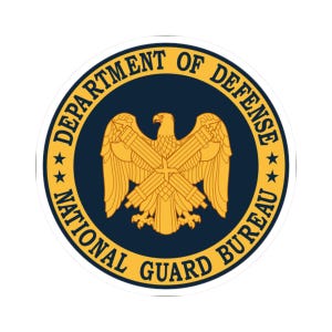 National Guard Bureau Kiss-Cut Stickers, Military Emblem Decal, Laptop Stickers, Gift for Veterans, Proudly Serving Decor
